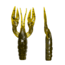 Lunkerhunt Finesse Craw Creature Bait, 8 Pack, 3in, Green Pumpkin, 8-FC01