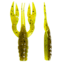 Lunkerhunt Finesse Craw Creature Bait, 8 Pack, 3in, Toxic Pumpkin, 8-FC08