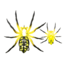 Lunkerhunt Phantom Spider Bait Topwater, 1, 2in, Poison, SPIDER04