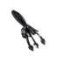 Lunkerhunt Typhon Tube, 6, 3.5in, Black Blue Fleck, SBTUBE04