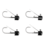 Lunkerhunt Weedless Mushroom Head Jig, Black, 1/4 oz, WMH02