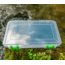 Lure Lock Ultra Thin 1 Cavity Box w/Taklogic Technology &amp; Ocean Blue Tak Liner, Clear/Green, LL1T-1101