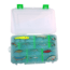 Lure Lock Utility Box w/Taklogic Technology &amp; Ocean Blue Tak Liner, Large, 4 Cavity, Clear/Green, LL1-4101