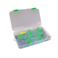 Lure Lock Utility Box w/Taklogic Technology &amp; Ocean Blue Tak Liner, Large, 4 Cavity, Clear/Green, LL1-4101