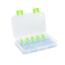 Lure Lock Utility Box w/Taklogic Technology &amp; Ocean Blue Tak Liner, Medium, 3 Cavity, Clear/Green, LL2-3101