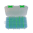 Lure Lock Utility Box w/Taklogic Technology &amp; Ocean Blue Tak Liner, Medium, 3 Cavity, Clear/Green, LL2-3101