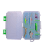 Lure Lock Utility Box w/Taklogic Technology &amp; Ocean Blue Tak Liner, Small, 3 Cavity, Clear/Green, LL3-3101