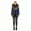 Mackage Adali Fitted Winter Down Coat With Fur Hood - Women's, Ink, Medium, ADALI-INK-M