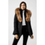 Mackage Akiva Waterproof Down Coat w/ Fur Hood, Black / Natural Fur, Large, Akiva-R-Black-L