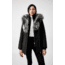 Mackage Akiva Waterproof Down Coat w/ Fur Hood, Black / Silverfox Fur, Extra Small, Akiva-XR-Black/Silver-XS