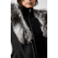 Mackage Akiva Waterproof Down Coat w/ Fur Hood, Black / Silverfox Fur, Extra Small, Akiva-XR-Black/Silver-XS