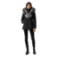 Mackage Akiva Waterproof Down Coat w/ Fur Hood, Black / Silverfox Fur, Large, Akiva-XR-Black/Silver-L