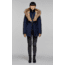 Mackage Akiva Waterproof Down Coat w/ Fur Hood, Navy / Natural Fur, Extra Large, Akiva-R-Navy-XL