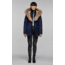 Mackage Akiva Waterproof Down Coat w/ Fur Hood, Navy / Natural Fur, Extra Large, Akiva-R-Navy-XL