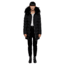 Mackage Calla Lightweight Down Coat With Fur Trimmed Hood - Womens, Black, Large, CALLA-BLACK-L