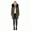Mackage Enia Mid Length Winter Down Coat With Fur - Women's, Army, Large, ENIA-ARMY-L
