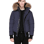 Mackage Florian Winter Down Bomber Jacket With Fur - Mens, Ink, 36, FLORIAN-INK-36
