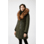 Mackage Kay Down Coat - Womens, Army / Natural Fur, Large, Kay-R-Army-L