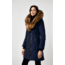 Mackage Kay Down Coat - Womens, Navy / Natural Fur, Large, Kay-R-Navy-L