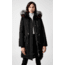 Mackage Rena Twill Parka - Womens, Black / Silverfox Dyed to Berry, Medium, Rena-DXR-Black/Berry-M