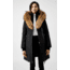Mackage Trish Mid-Length Down Coat - Womens, Black / Natural Fur, Medium, Trish-R-Black-M
