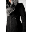 Mackage Trish Mid-Length Down Coat - Womens, Black / Silver Fur, Large, Trish-XR-Black/Silver-L