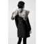 Mackage Trish Mid-Length Down Coat - Womens, Black / Silver Fur, Large, Trish-XR-Black/Silver-L