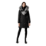 Mackage Trish Mid-Length Down Coat - Womens, Black / Silver Fur, Large, Trish-XR-Black/Silver-L