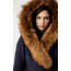 Mackage Trish Mid-Length Down Coat - Womens, Navy / Natural Fur, Small, Trish-R-Navy-S