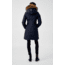 Mackage Trish Mid-Length Down Coat - Womens, Navy / Natural Fur, Small, Trish-R-Navy-S
