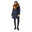 Mackage Trish Mid-Length Down Coat - Women's, Navy / Natural Fur, Extra Large, Trish-R-Navy-XL