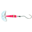 Macks Lure Smile Blade Spindrift Trout Spinner, Number 2 Hook 48in Leader, Silver Sparkle Smile Blade/Ruby Bead, 63404