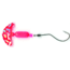 Macks Lure Smile Blade Spindrift Walleye Spinner, Number 1 Hook 72in Leader, Red Silver Tiger Smile Blade/Red Pill, 63354