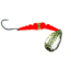 Macks Lure Wedding Ring Classic Original Spinner, Number 6 Hook 48in Leader, Hammered Nickel Blade/Flo Orange Bead, 9130