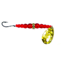 Macks Lure Wedding Ring Classic Original Spinner, Number 8 Hook 48in Leader, Hammered Brass Blade/Flo Ruby Bead, 9211