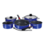 Magma Nesting 10-Piece Cookware - Cobalt Blue Exterior &amp; Slate Black Ceramica Non-Stick Interior 58443