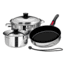 Magma Professional Series Gourmet “Nesting” Stainless Steel Cookware w/Ceramica Non-Stick 7-Piece, A10-363-2