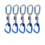 Mammut 5er Pack Crag Indicator Wire Express Set Straight Gate/Wire Gate, Straight Gate/Wire Gate, Silver-Ultramarine, 10 cm, 2040-02121-32200-10
