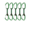 Mammut 5er Pack Crag Indicator Wire Express Sets Quickdraws-Green-10 cm