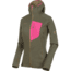 Mammut Aconcagua Light ML Hooded Jacket, Olive Melange-Pink, L, 1014-00700-40070-115