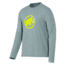 Logo Longsleeve - Mens-Stone Grey Melange/Limeade-Medium
