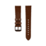 Marathon Cross Hatch 2-Piece Strap, Italian Leather, IP Black Buckle, 20mm, Cognac, Standard, WS-LT-CGBK-20-ST