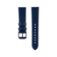 Marathon Cross Hatch 2-Piece Strap, Italian Leather, IP Black Buckle, 20mm, Royal Blue, Standard, WS-LT-RBBK-20-ST