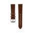 Marathon Cross Hatch 2-Piece Strap, Italian Leather, Steel Buckle, 20mm, Cognac, Standard, WS-LT-CGSS-20-ST