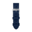 Marathon Cross Hatch 2-Piece Strap, Italian Leather, Steel Buckle, 20mm, Royal Blue, Standard, WS-LT-RBSS-20-ST