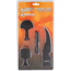 Marbles Alaskan Hunter Set Knife, Set Includes Spork Head, Ulu Head, 6in Hunting Blade, Starter Length Of Paracord, All Tools Are Black SS Construction, MR378 / CT3054