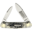 Marbles Black Stag Large Canoe Folding Knife, Black, Black stag bone handle, KB203 / MR478