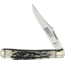 Marbles Black Stag Lockback Folding Knife, 4.25 mirror finish stainless clip blade, Black stag handle, KA25 / MR474