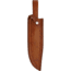 Marbles Bowie Stacked Leather Knife, 16.25in Overall, 10.5in Satin SS Clip Point Blade, Stacked Leather Handle, Brass Guard, Brown Leather Sheath, MR555/ SM1018