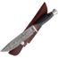 Marbles Damascus Bowie Horn Knife, 10.75in Overall, 6in Damascus Steel Blade, Jigged Horn, MR457 /EG-738